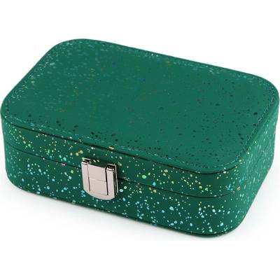 Malá šperkovnice 10x15x5 cm zelená tmavá 1 ks