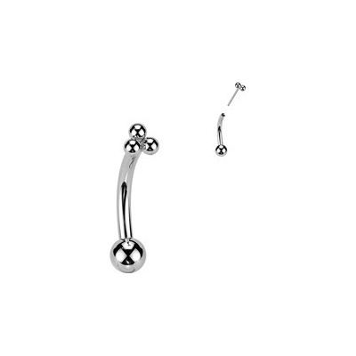 Šperky4U PUSH IN piercing k do obočí TITAN TIT1396-1208