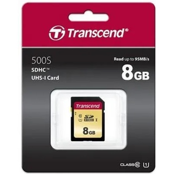 Transcend 8GB C10/UHS-I/U1 TS8GSDC500S
