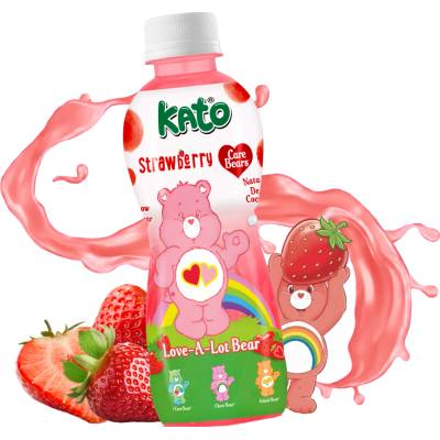 Kato Care Bears Strawberry Juice With Nata De Coco Jelly 320 ml