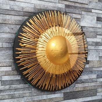 Art gift Кръгло стъклено пано - Слънчево сияние