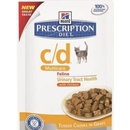 Krmivo pro kočky Hill's Feline C/D Urinary Stress Chicken Reduced Calorie 12 x 85 g
