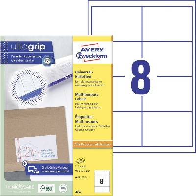 na označovanie Avery Zweckform Etikety univerzálne 97x67,7mm Avery A4 100 hárkov
