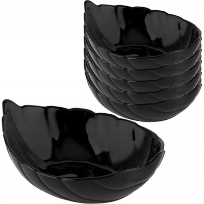 Altom Design Nocturn List Sada misek salátové misky skleněné 14 cm 6 ks