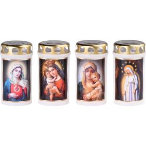 Z - TRADE s. r. o Z - TRADE s. r. o. Гробищенска свещ с капак 120 гр. 38 ч. бяла, пресована, микс картина