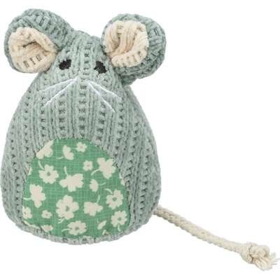 TRIXIE Myška tkaná sedící, s catnipem, 11cm