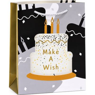 žiadna značka Darčeková taška 30x41,5x12 cm s nápisom Make A Wish