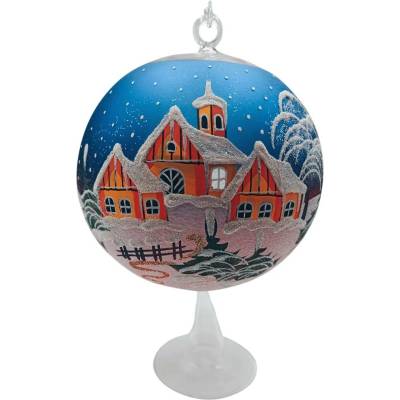 Skleněný svícen lampion ruční výroby 15 - západ