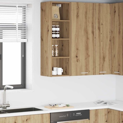 vidaXL Висящ шкаф Дъб 30 x 29, 5 x 100 см Инженерно дърво (884465)