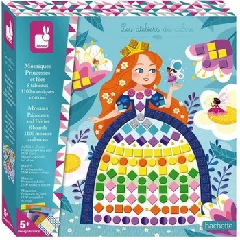 Image 1 of Janod - Детска мозайка със стикери - Принцеси и феи (J07962)
