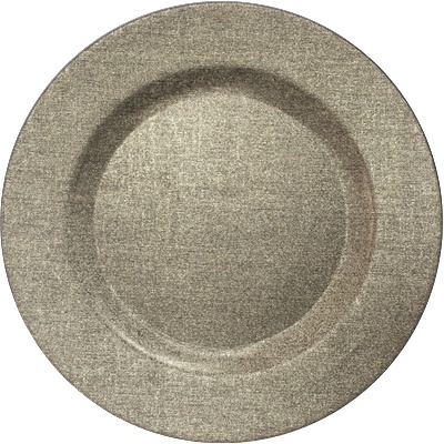 FUZHOU FUZHOU-Подложна чиния 33cm с релеф БЕЖОВА (JQY17-7026A) (015203)