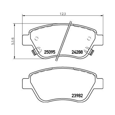 BREMBO Sada brzdových platničiek kotúčovej brzdy P59081