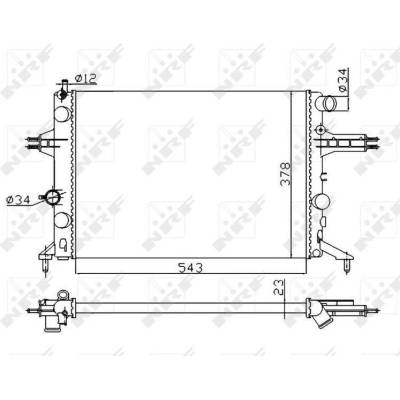 Chladič, chlazení motoru NRF 53628A