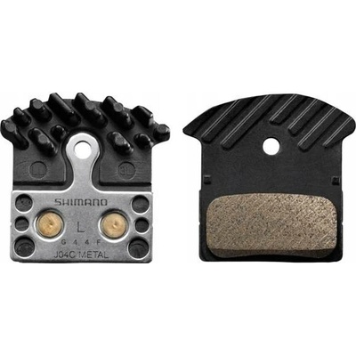 Metalické brzdové destičky Shimano J04C (levá + pravá) s pojistkou a pružinou