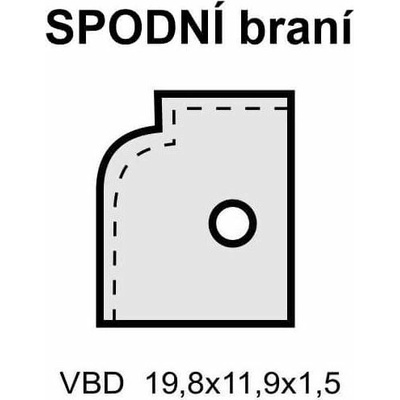 VBD 19,8x11,9x1,5 - pro frézu na výplně P694 (pár) - YH154