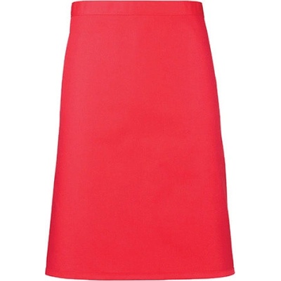 Premier Workwear Pracovní zástěra středně dlouhá PR151 Strawberry Red Pantone 186 70x50cm