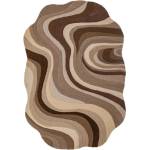 Flair Rugs Кафяв/бежов ръчно изработен вълнен килим 140x200 cm Envy Wool - Flair Rugs (503119382862)