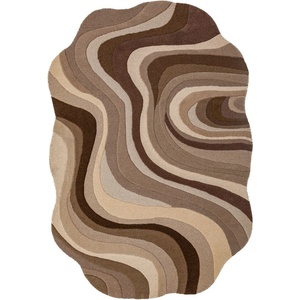 Flair Rugs Кафяв/бежов ръчно изработен вълнен килим 140x200 cm Envy Wool - Flair Rugs (503119382862)