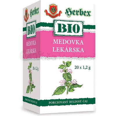 HERBEX BIO TEA MEDOVKA LEKÁRSKA bylinný čaj 20 x 1,2 g