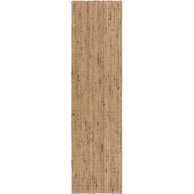 Flair Rugs Зелено-естествена двустранна ръчно изработена ютена пътека 60x230 cm Jute Boucle Green - Flair Rugs (503119377583)