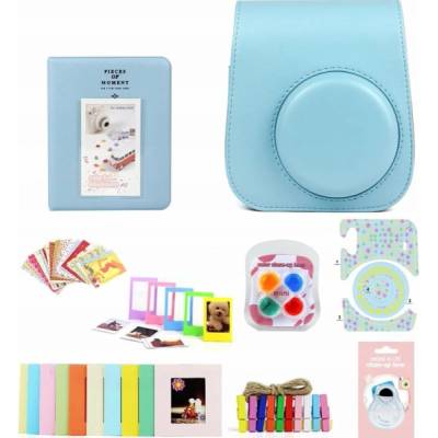 LoveInstant Cover Set 8v1 Case Frame Album Fuji Instax Mini 11 - Blue