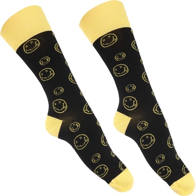 ROCK OFF чорапи Nirvana - Outline Simleys - ROCK OFF - NIRVSCK04MB