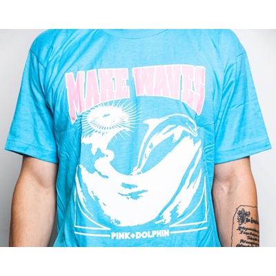 Pink Dolphin Make Waves Sky Blue