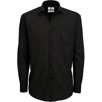 B&C Smart s dlhým rukávom košeľa pánska čierna