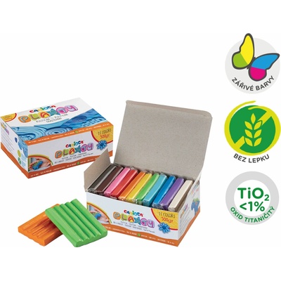 Carioca plastelína 11 ks mix barev 500 g