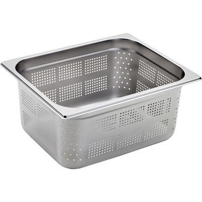 REDFFOX Gastronádoba děrovaná GN 1/2 - hloubka 150 mm - nerezová REDFOX GND 1/2-150