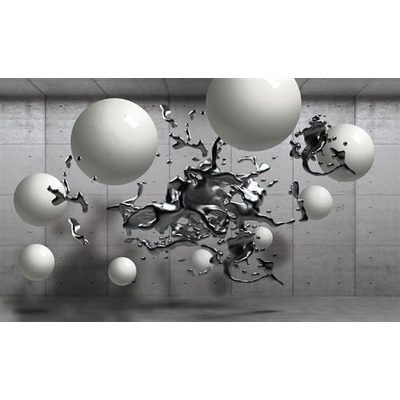 IMPOL TRADE 2947 P4 Fototapeta 3D abstrakt a koule rozměr 254 cm x 184 cm