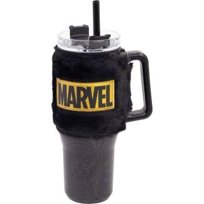 Young Adult Marvel termohrnek s plyšovým návlekem 770 ml černý
