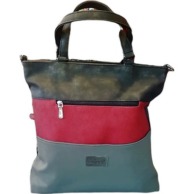 Karen crossbody kabelka velká šedá/9146 Francesca červená