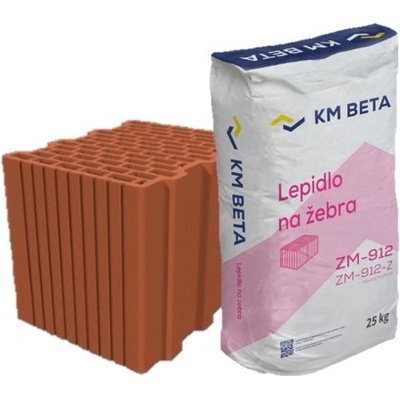 Cihla pálená keramická broušená Profiblok 300 Brus 247 × 300 × 249 mm KM BETA s lepidlem na žebra 1 paleta 1 paleta