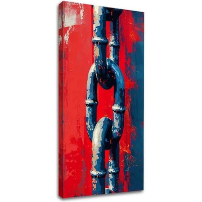 Obraz Industrial Chain na plátne | dokončené rukou umelca - 50x100 cm