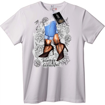 NOONEBRAND Тениска Винаги Красива - S, White