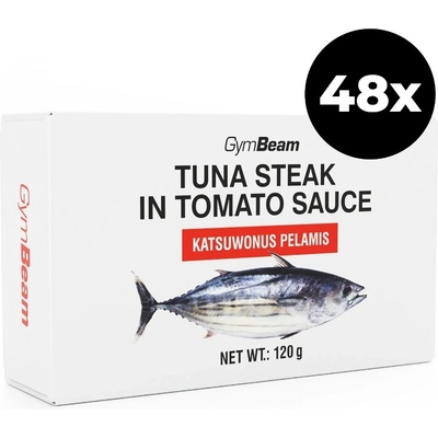 GymBeam Steak z tuňáka v rajčatové omáčce 8 x 120 g