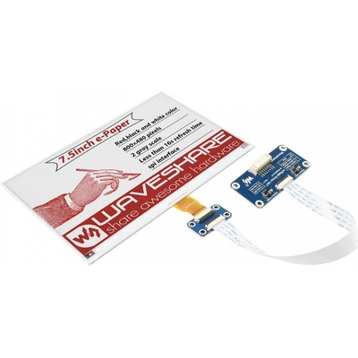 Waveshare 7,5" e-Paper displej HAT, tříbarevný