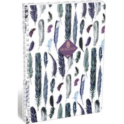 Lizzy Card - Тетрадка А4 със спирала, 80 листа, редове Xrcise Look Five