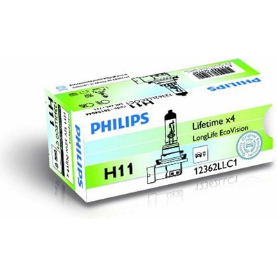 Philips LongLife EcoVision H11 PGJ19-2 12V 55W 12362LLECOC1