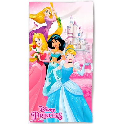 Jay Franco dětská plážová osuška DISNEY PRINCEZNY růžová 70x140 cm