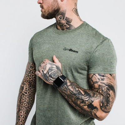 GymBeam BASIC HEATHER pánské tričko zelená