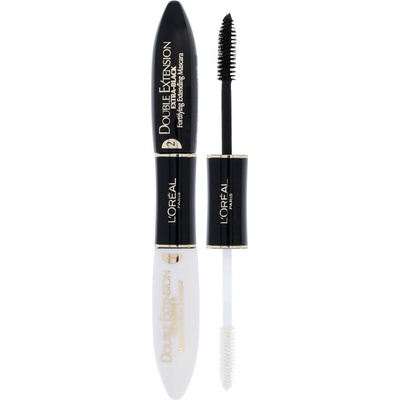 L'Oréal Paris Double Extension dvoufázová řasenka pro prodloužení a výživu řas Carbon Black 12 ml