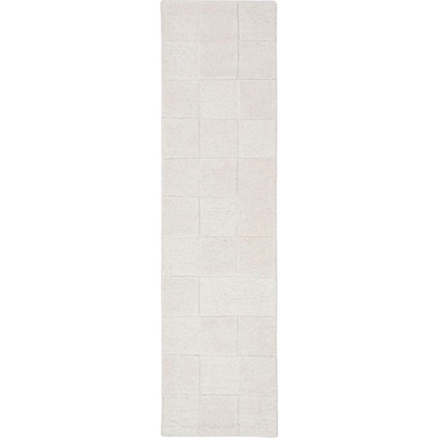 Flair Rugs Ръчно изработена вълнена пътека в цвят слонова кост 60x230 cm Checkerboard - Flair Rugs (503119381698)