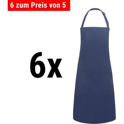 G.Gastro 6 ks Karlowsky Zástěra s laclem Basic námořnická modrá D9785995