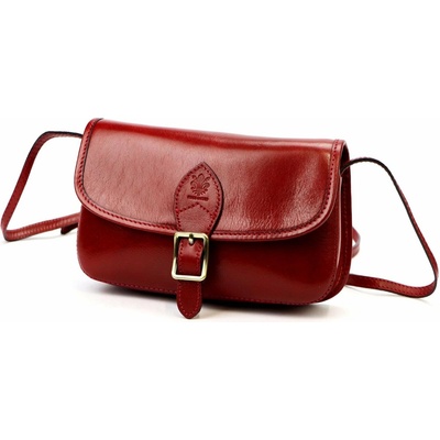 Dámska kožená crossbody kabelka červená Florence 50