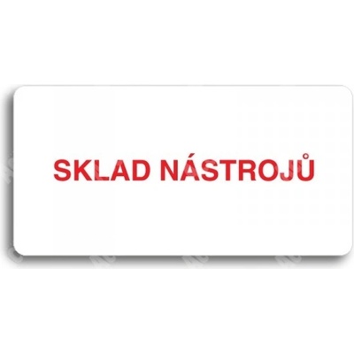 ACCEPT Piktogram SKLAD NÁSTROJŮ - bílá tabulka - barevný tisk bez rámečku