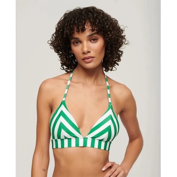 Superdry Triangle bikini top - Green (Green Stripe)