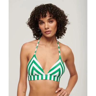 Superdry Triangle bikini top - Green (Green Stripe)