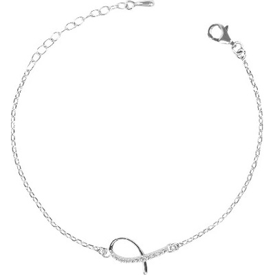 Dabog strieborný 925 dámsky náramok Veil of Love v tvare vlny ST-Z-NR-009